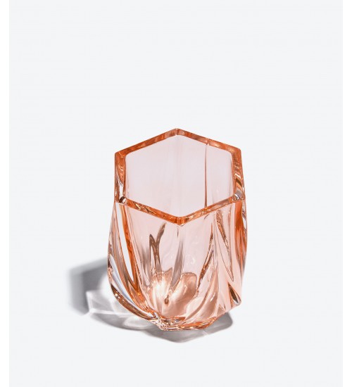 Zaha Hadid Design Shimmer闪耀系列水晶烛杯玫瑰粉H10cm